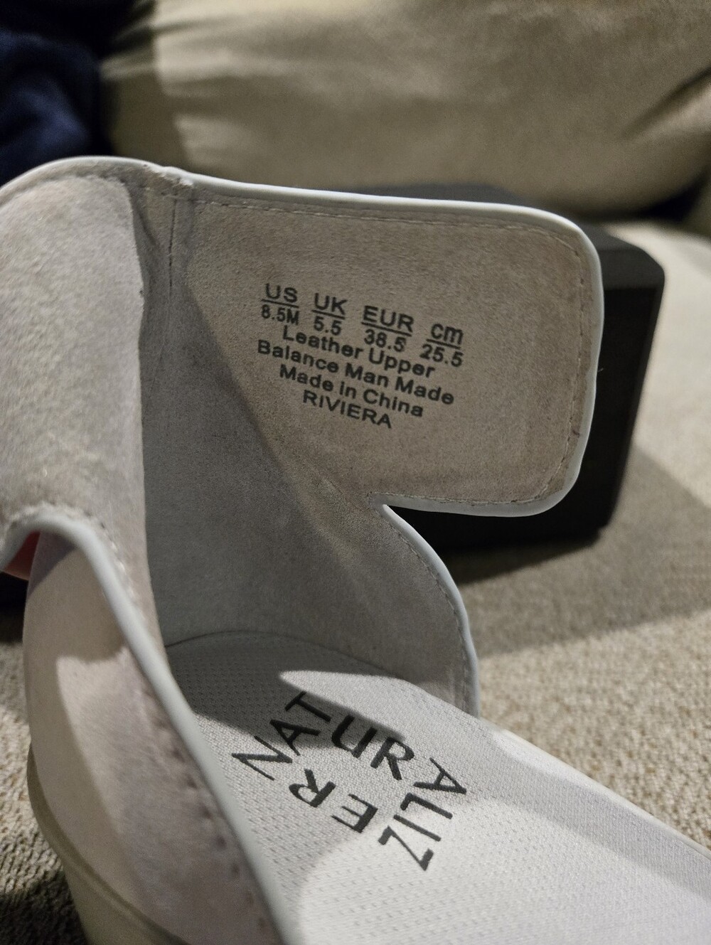 Naturalizer Riviera White Ankle-Strap Wedge Sandals - Picture 2 of 7
